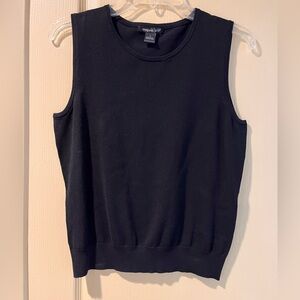 August Silk Black Tank Top